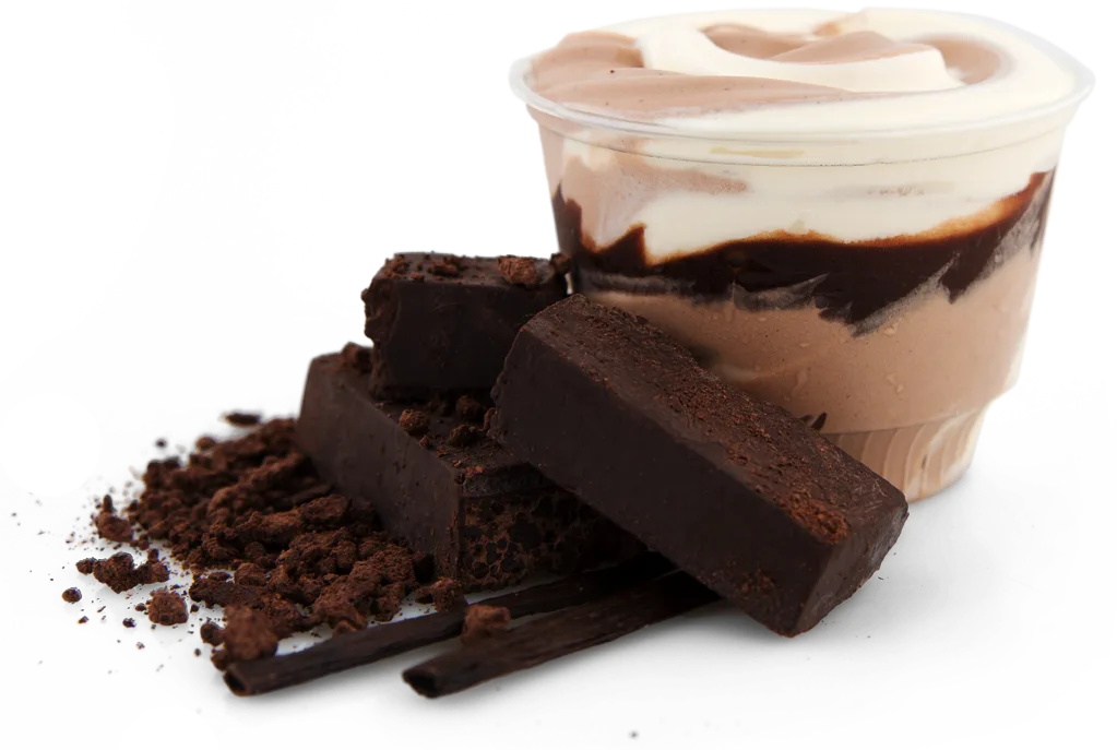Helado de chocolate con vainilla